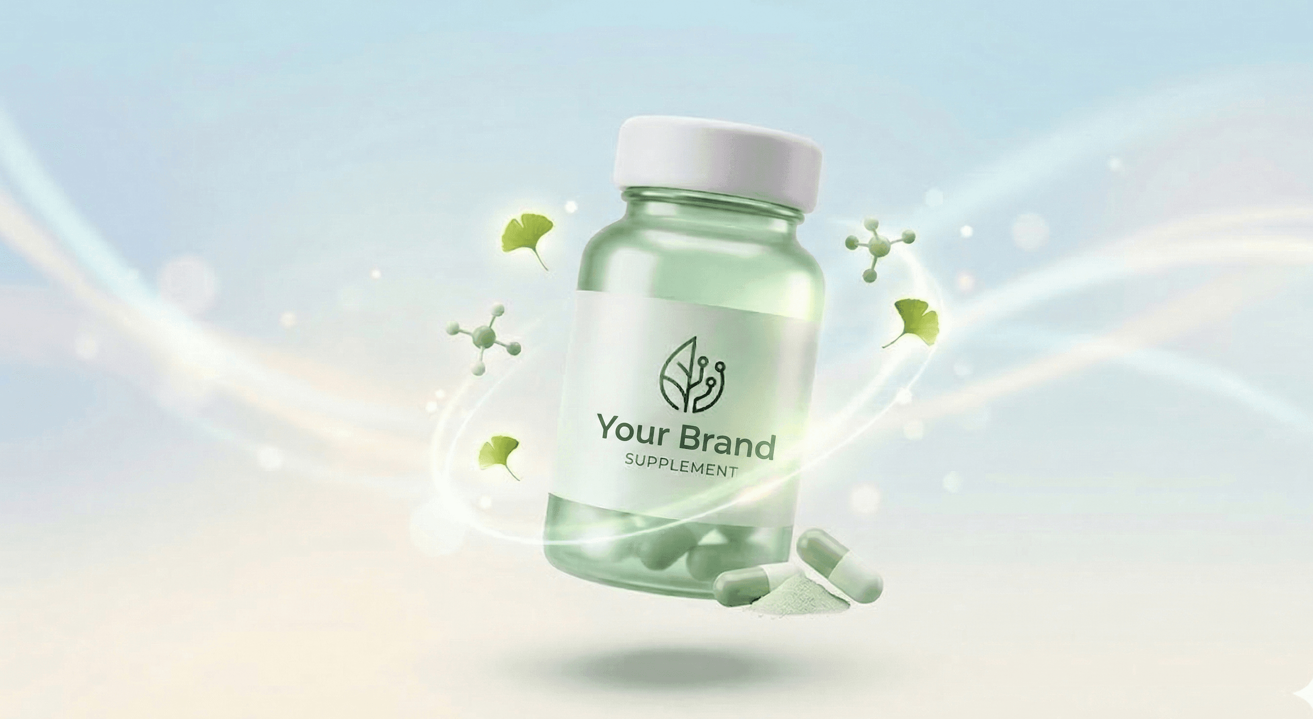 Premium supplement bottle render