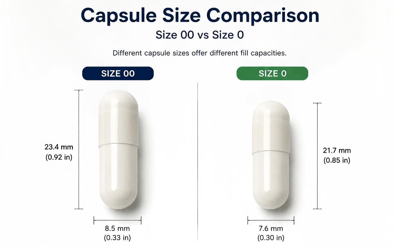 Size 00 vs. Size 0 Capsules: Balancing High-Dose Potency with Consumer Swallowability in Custom Formulations