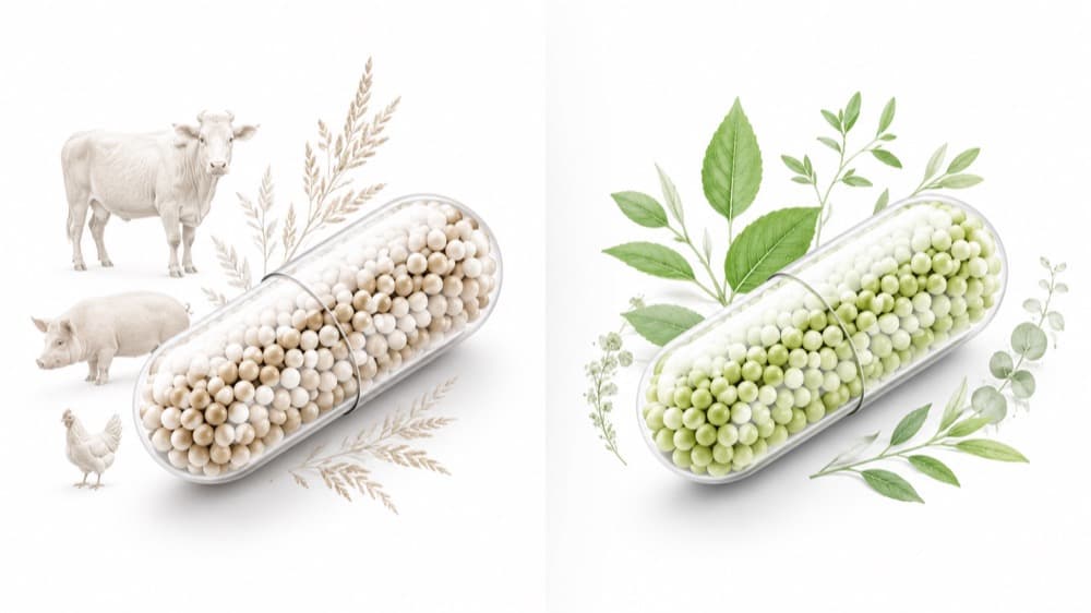 Vegan (HPMC) vs Gelatin Capsules: A B2B Manufacturing Guide for Supplement Brands.
