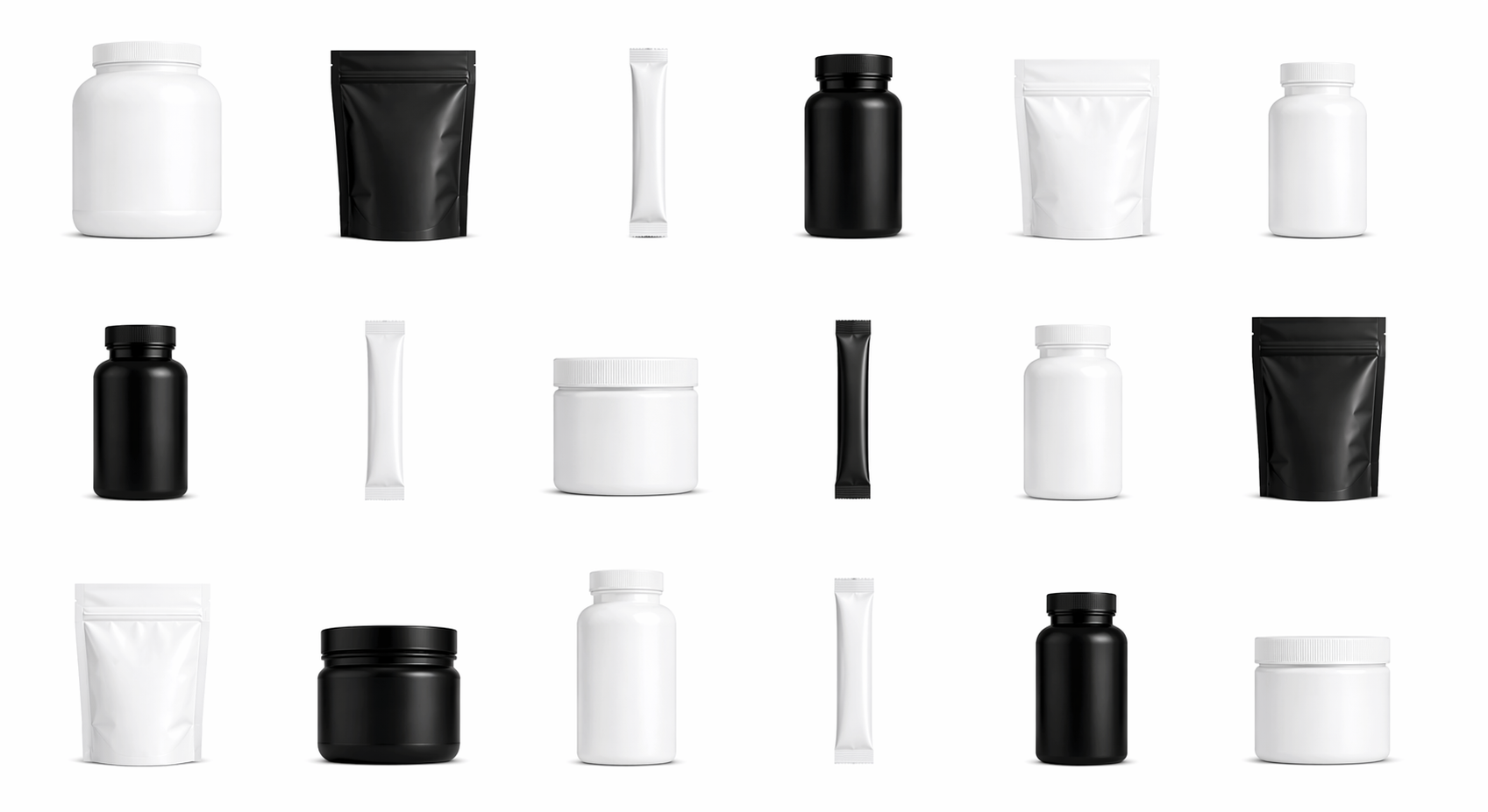 Support flexible packaging categories for dietary supplement brand.