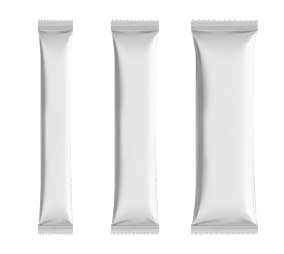 Support different size stick packs for dietary supplement brand.